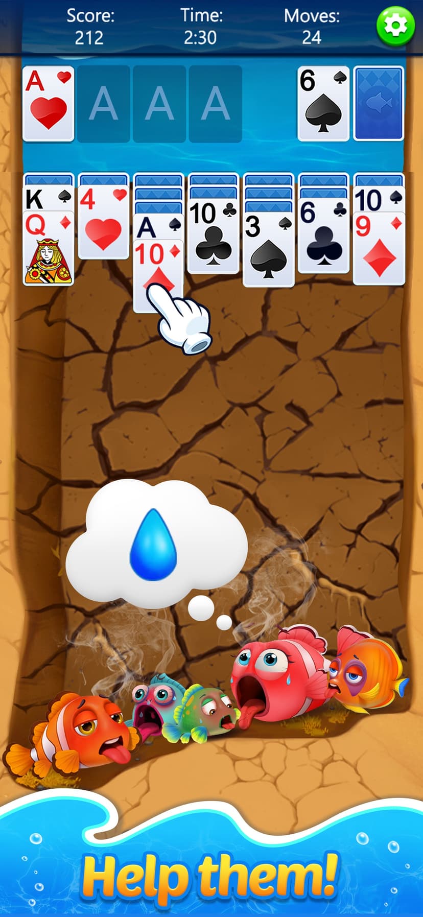 Solitaire Klondike Fish screenshot 1 - screenshot
