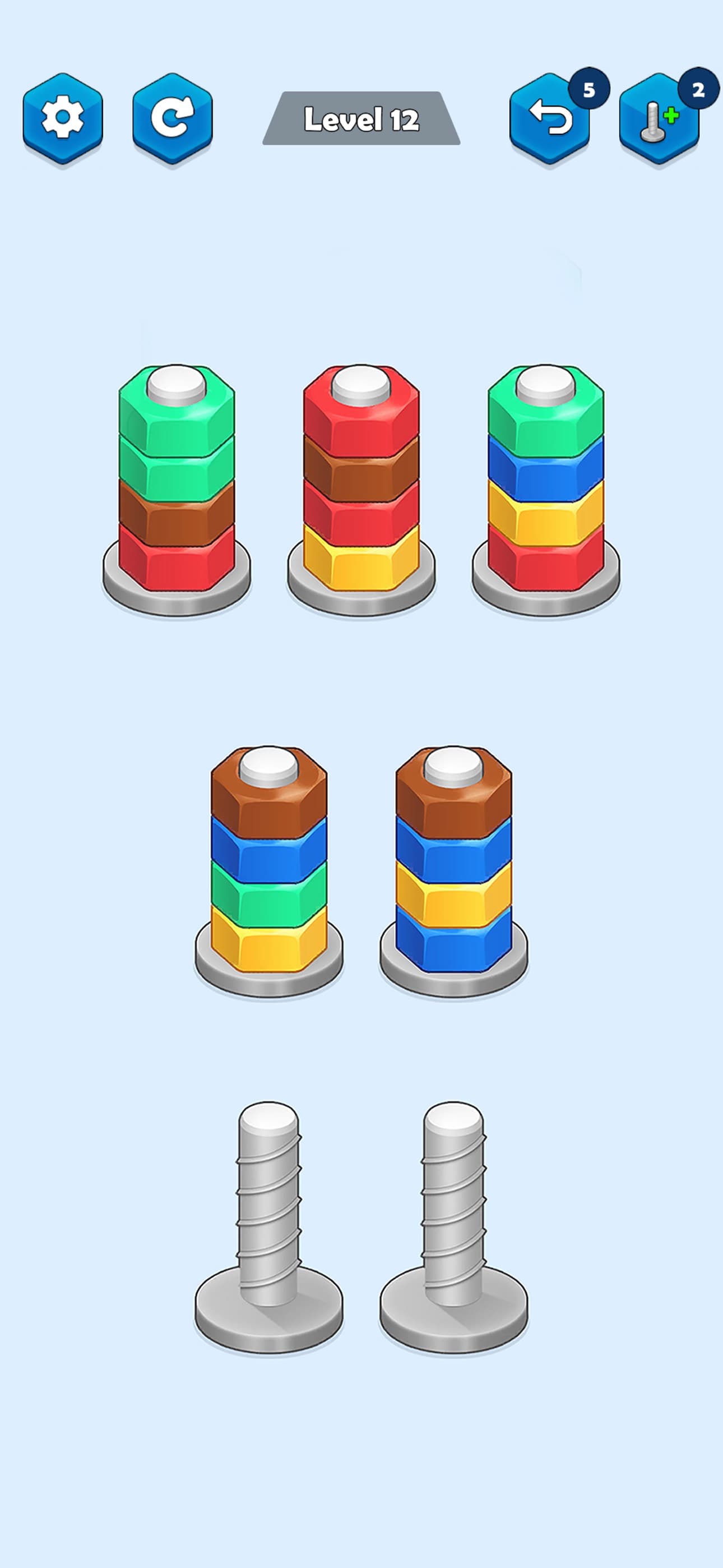 Nuts Sort - Color Sort screenshot 1 - screenshot