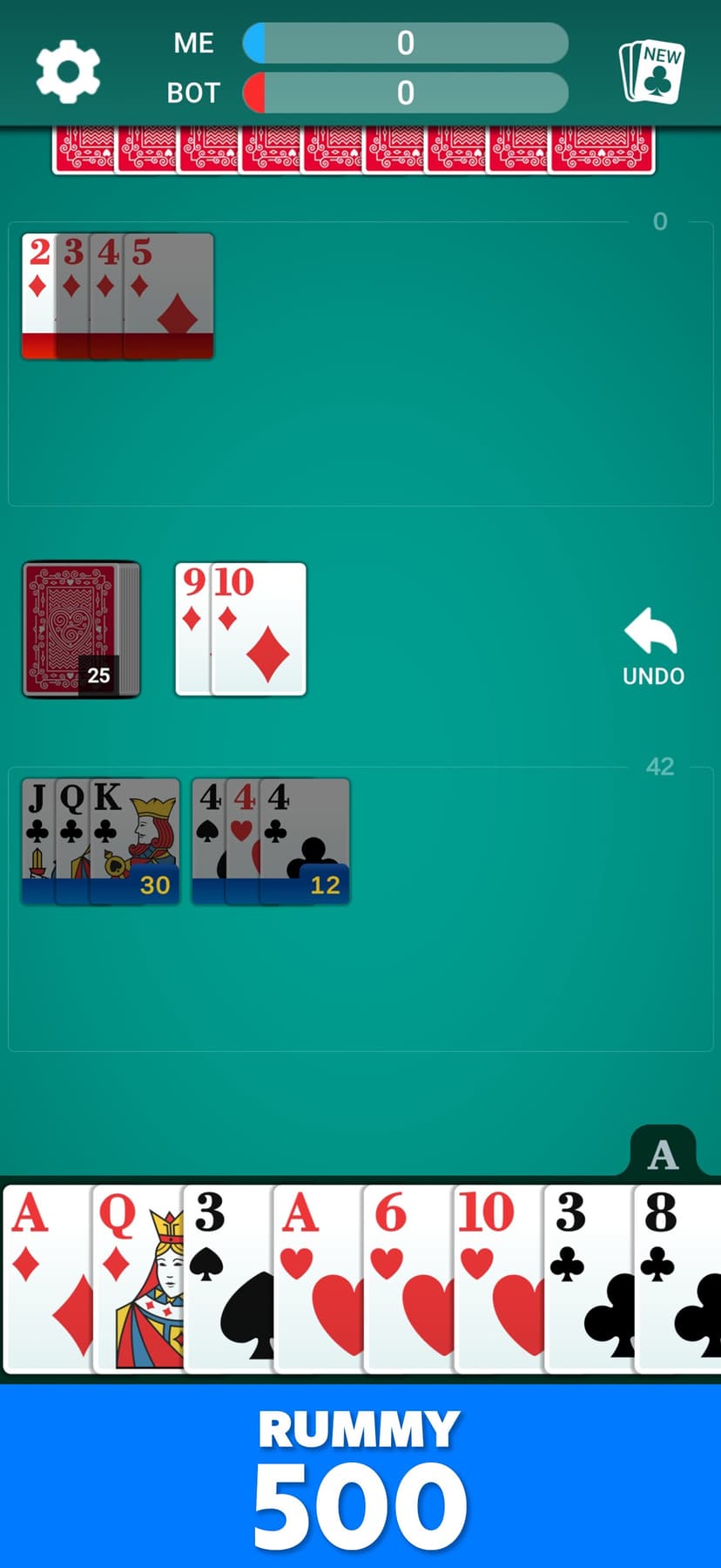 Rummy 500 - Card Game * screenshot 1 - screenshot
