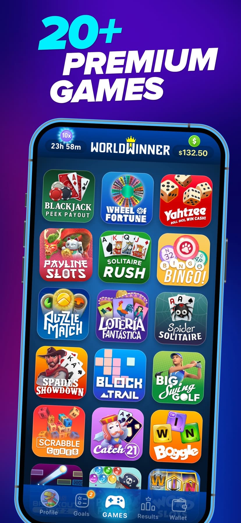 WorldWinner: Play for Cash screenshot 1 - screenshot