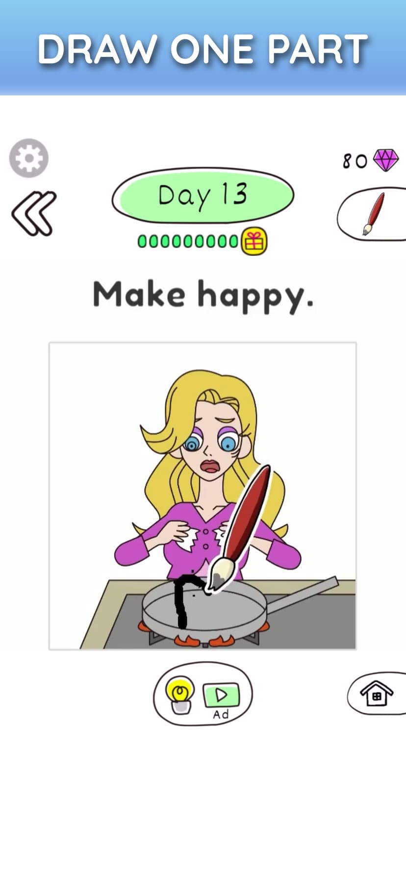 Draw Happy Baby : Puzzle Game screenshot 1 - screenshot