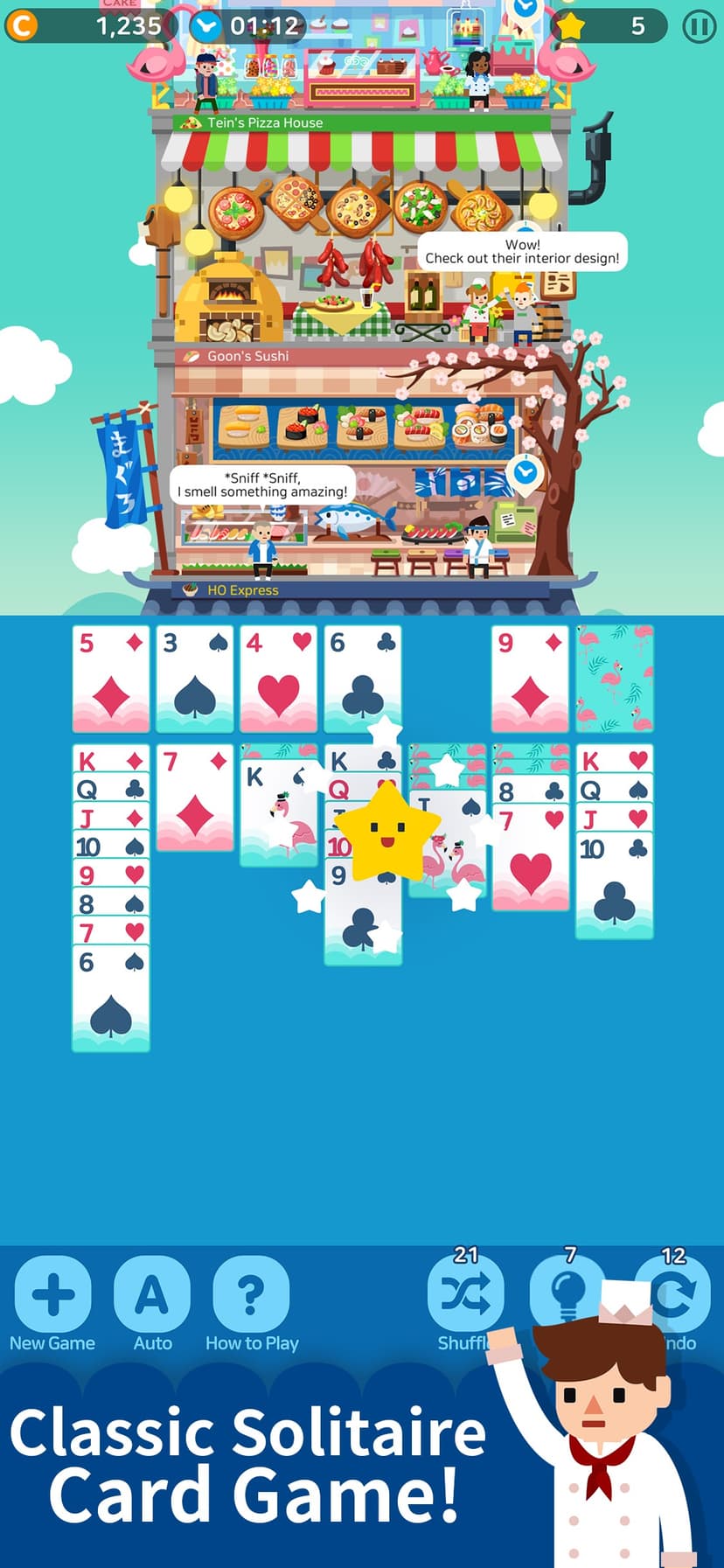 Solitaire Cooking Tower screenshot 1 - screenshot