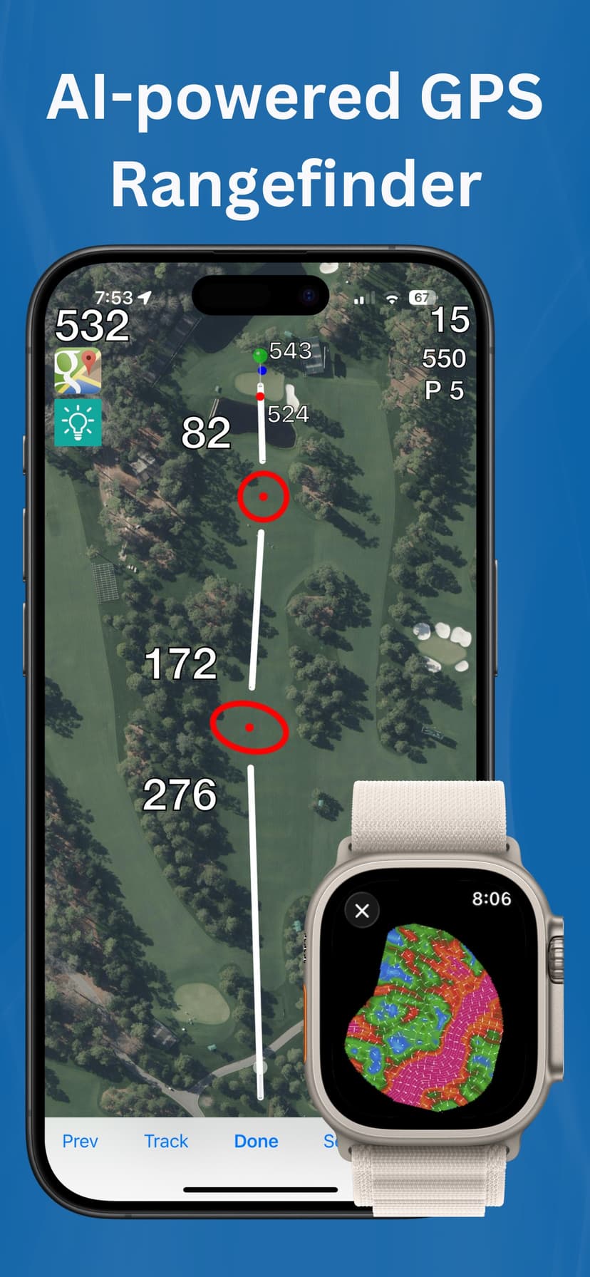 Golf GPS Range Finder: ForeFun screenshot 1 - screenshot