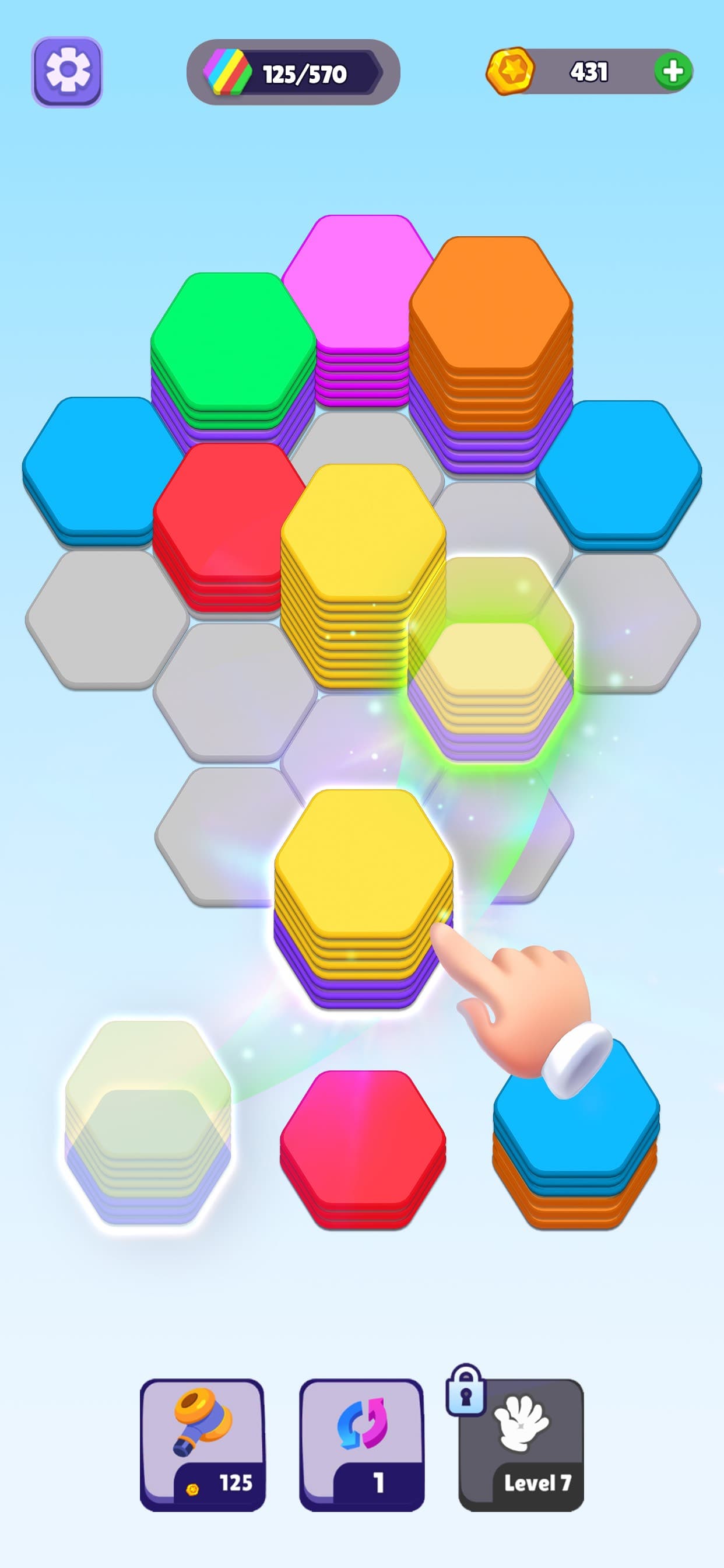 Hexa Color Sorting Puzzle screenshot 1 - screenshot