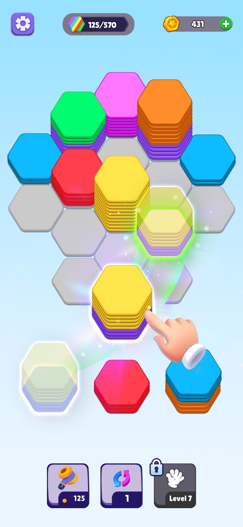 Hexa Color Sorting Puzzle screenshot 1 - screenshot