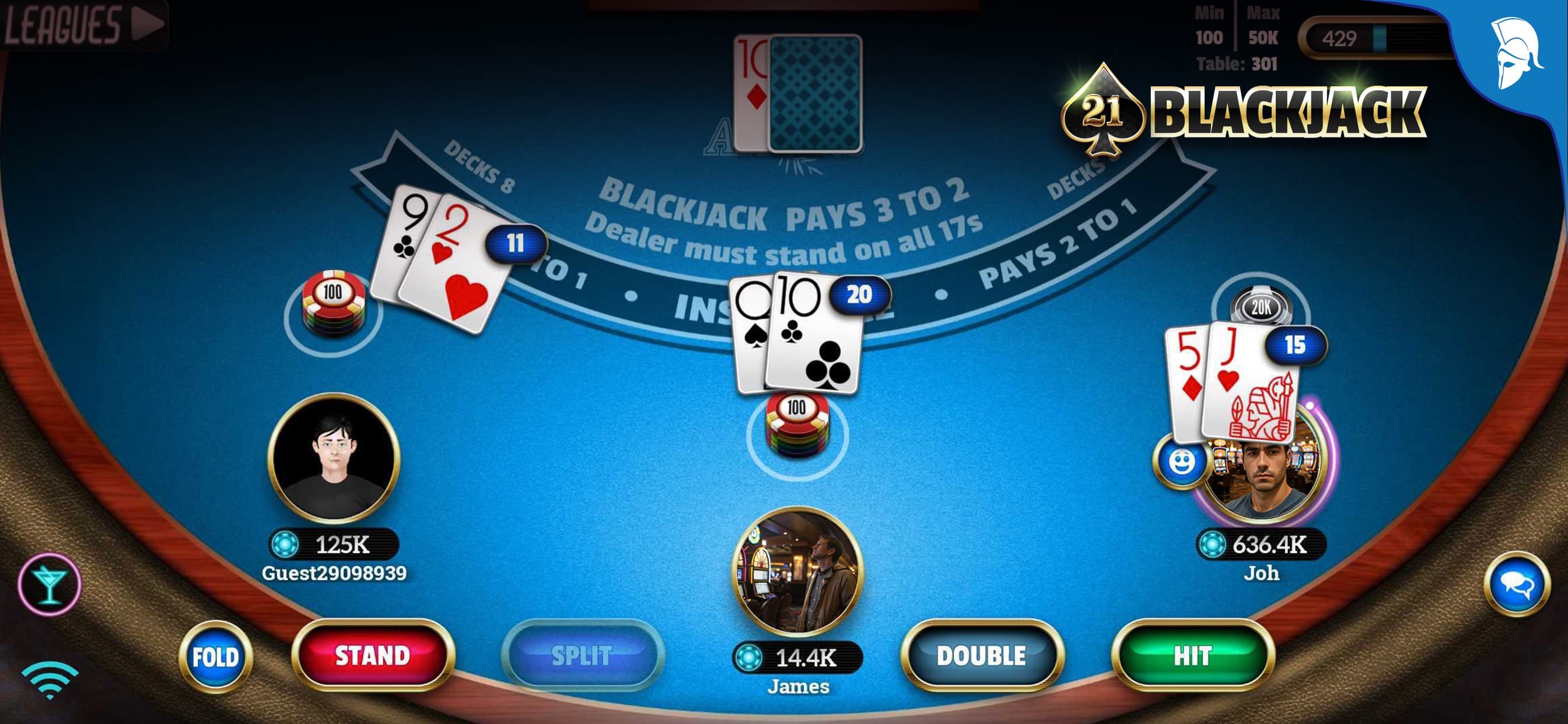 Blackjack 21: Live Casino game screenshot 1 - screenshot