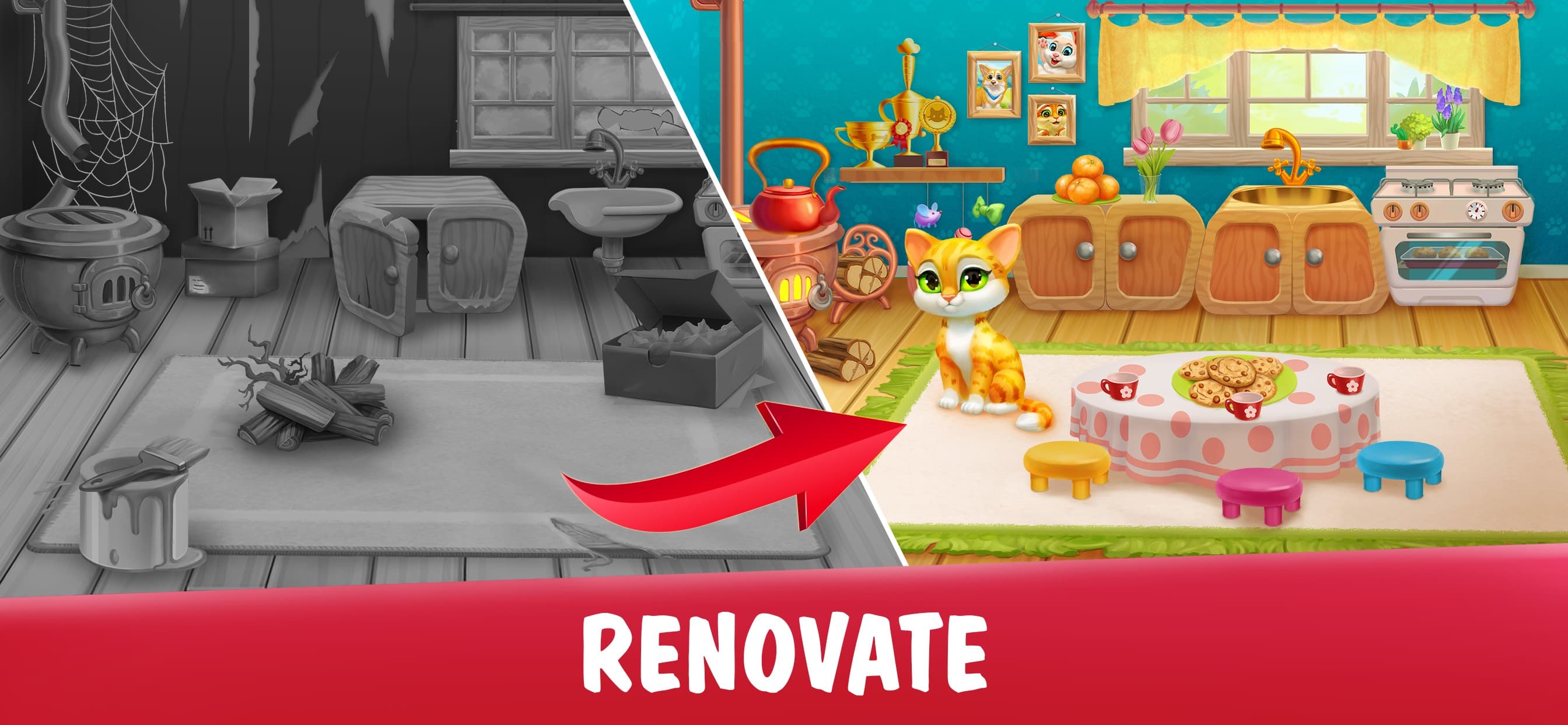 Garden Pets: Home Decorate screenshot 1 - screenshot