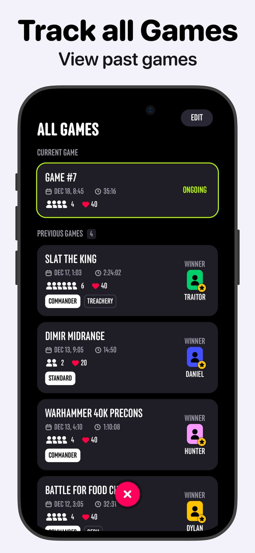 MTG Life Counter App: Lotus screenshot 9 - screenshot