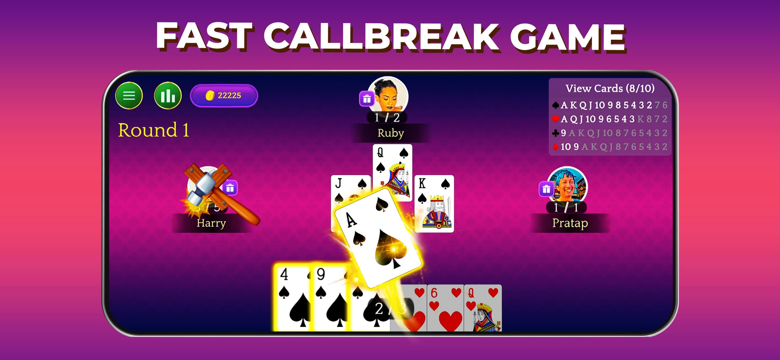 Callbreak Card Game : Offline screenshot 1 - screenshot