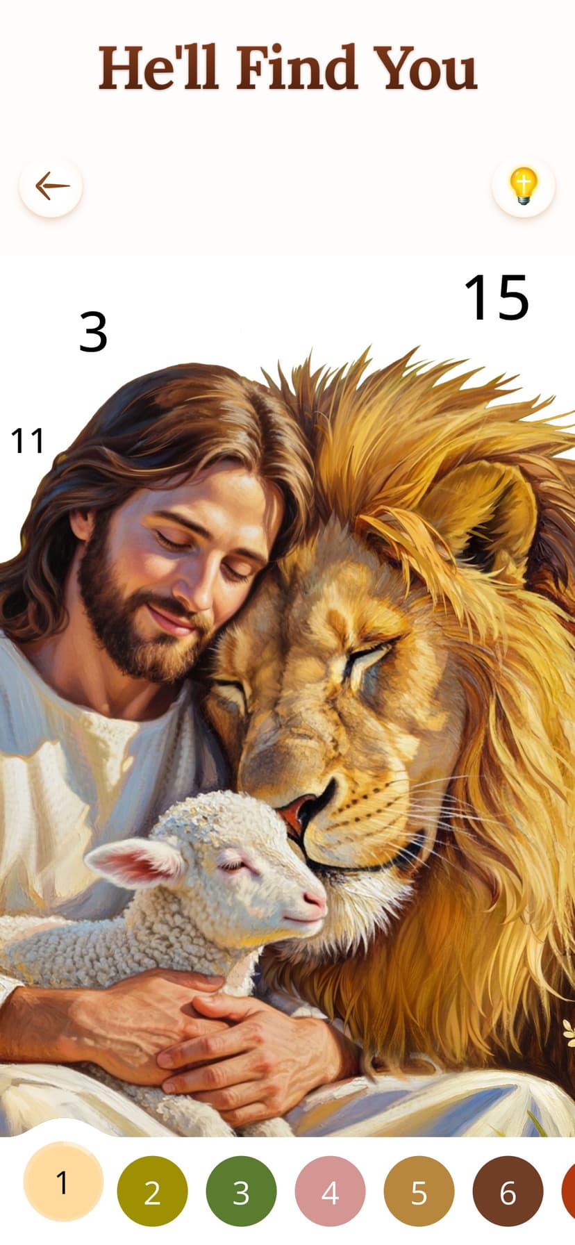 Bible Coloring Paint by Number screenshot 1 - screenshot
