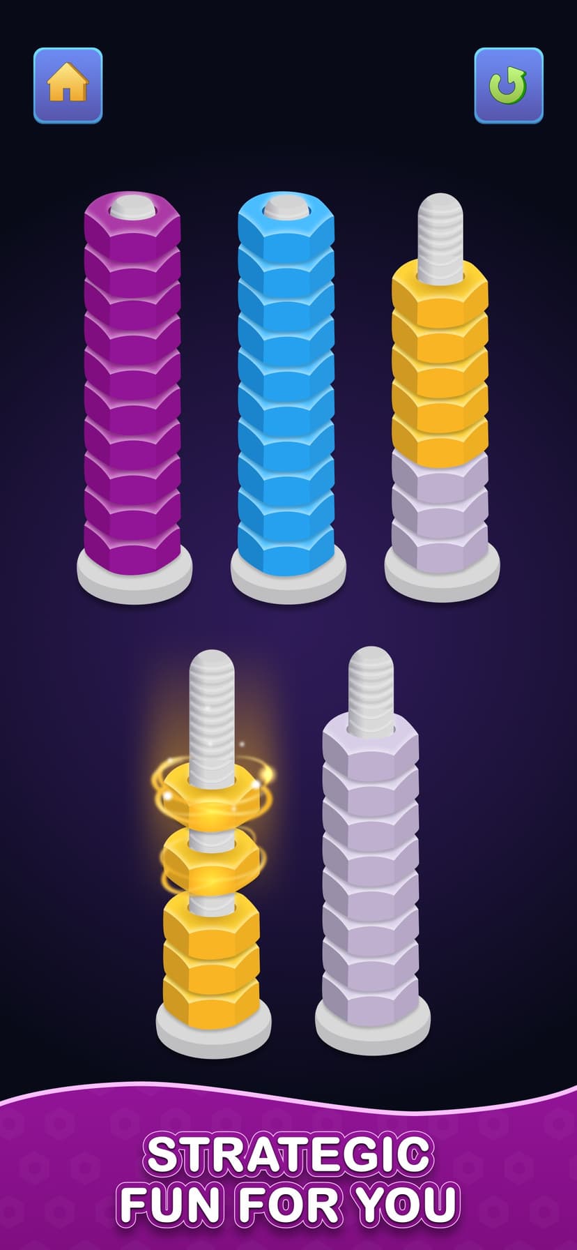 Nuts & Bolts - Color Sort Game screenshot 2 - screenshot