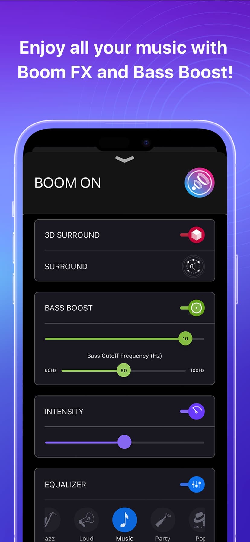 Boom: Bass Booster & Equalizer screenshot 4 - screenshot