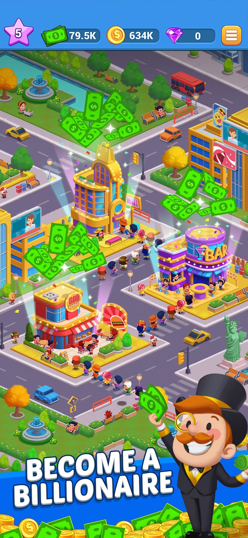 Idle Richdom: Money Game screenshot 1 - screenshot