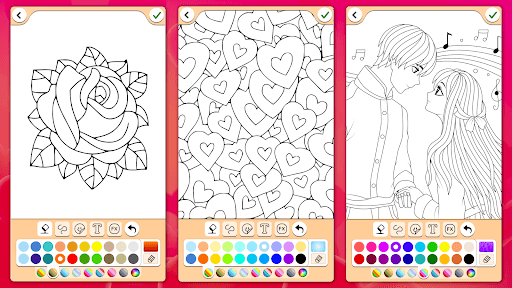 Valentines love coloring book screenshot 16 - screenshot