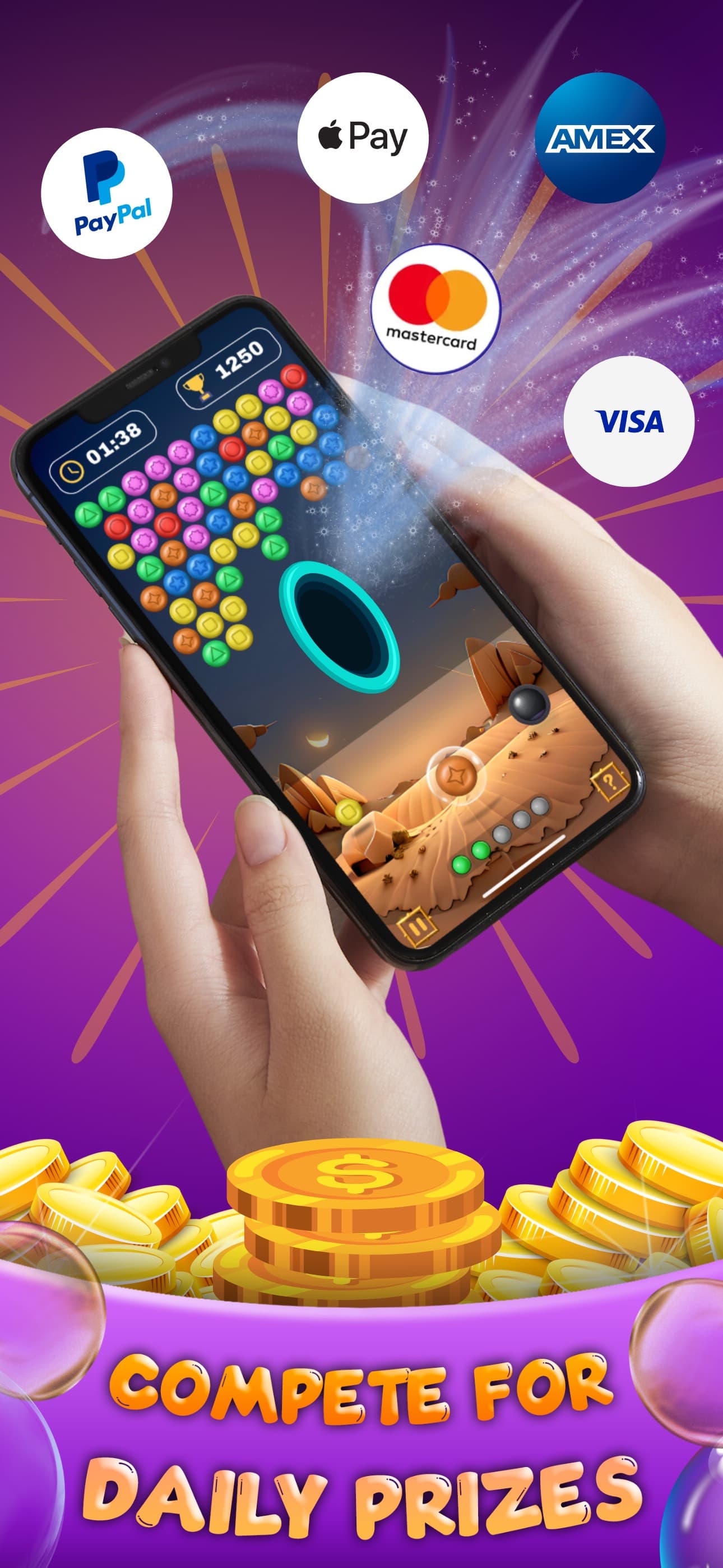 Win Real Prizes Bubble Shooter screenshot 4 - screenshot