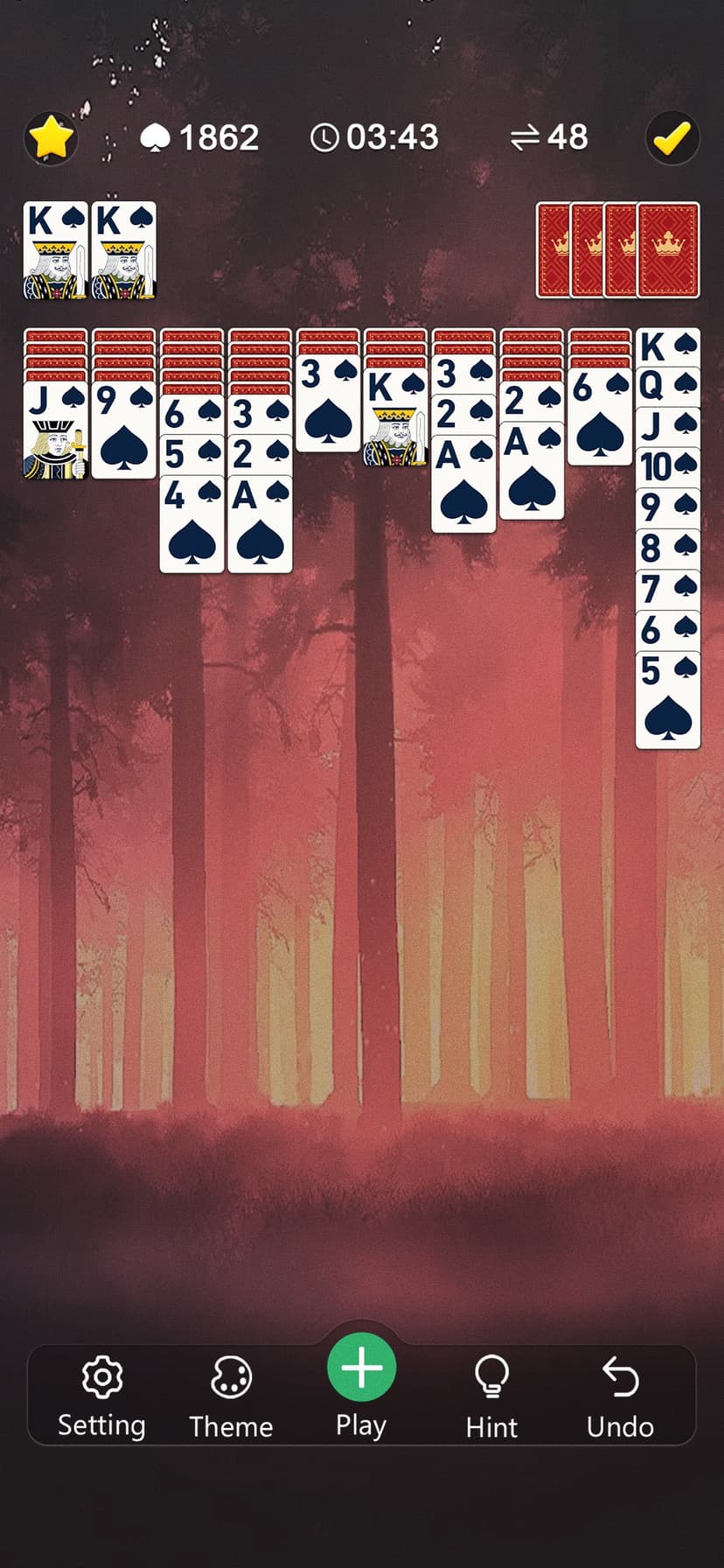 Classic Spider Solitaire Mania screenshot 3 - screenshot