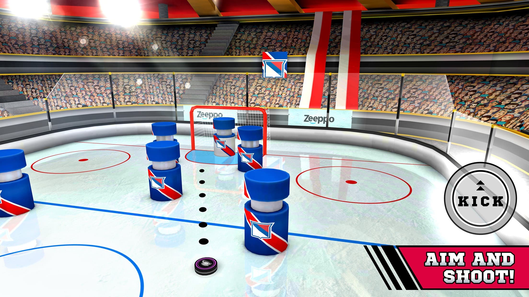 Pin Hockey - Ice Arena - Glow like a superstar air master screenshot 1 - screenshot