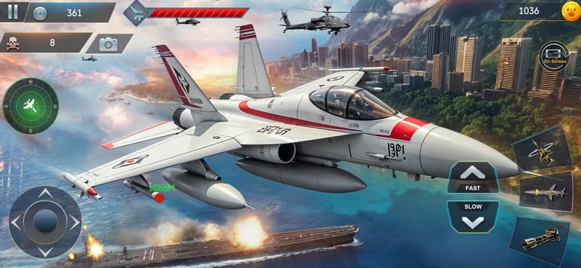 Airplane War Fighter Jet Games screenshot 1 - screenshot