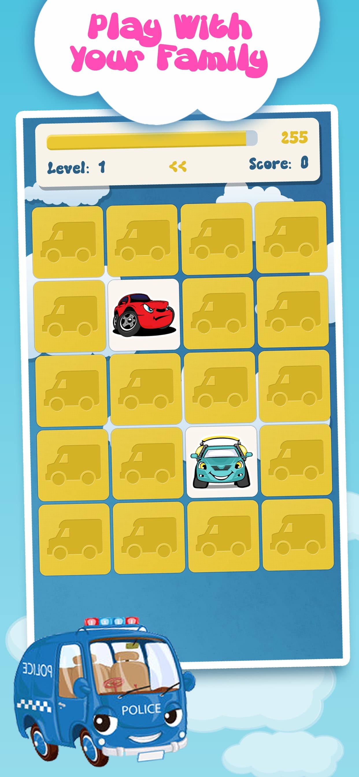 Matching family game: Cars screenshot 4 - screenshot
