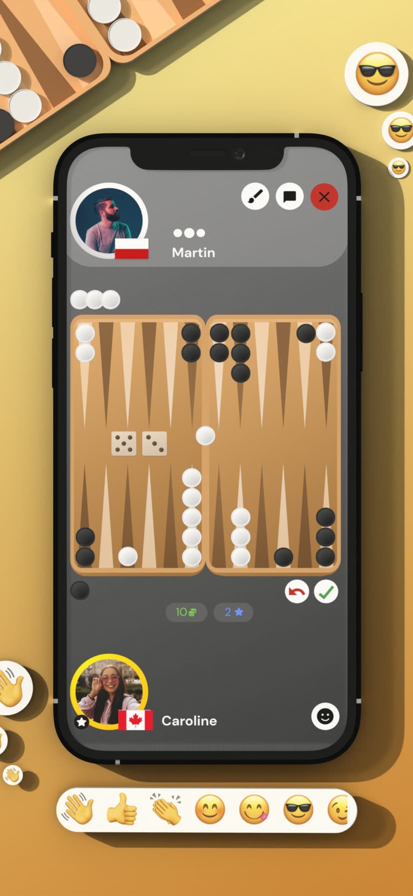 Backgammon Pro Online screenshot 2 - screenshot