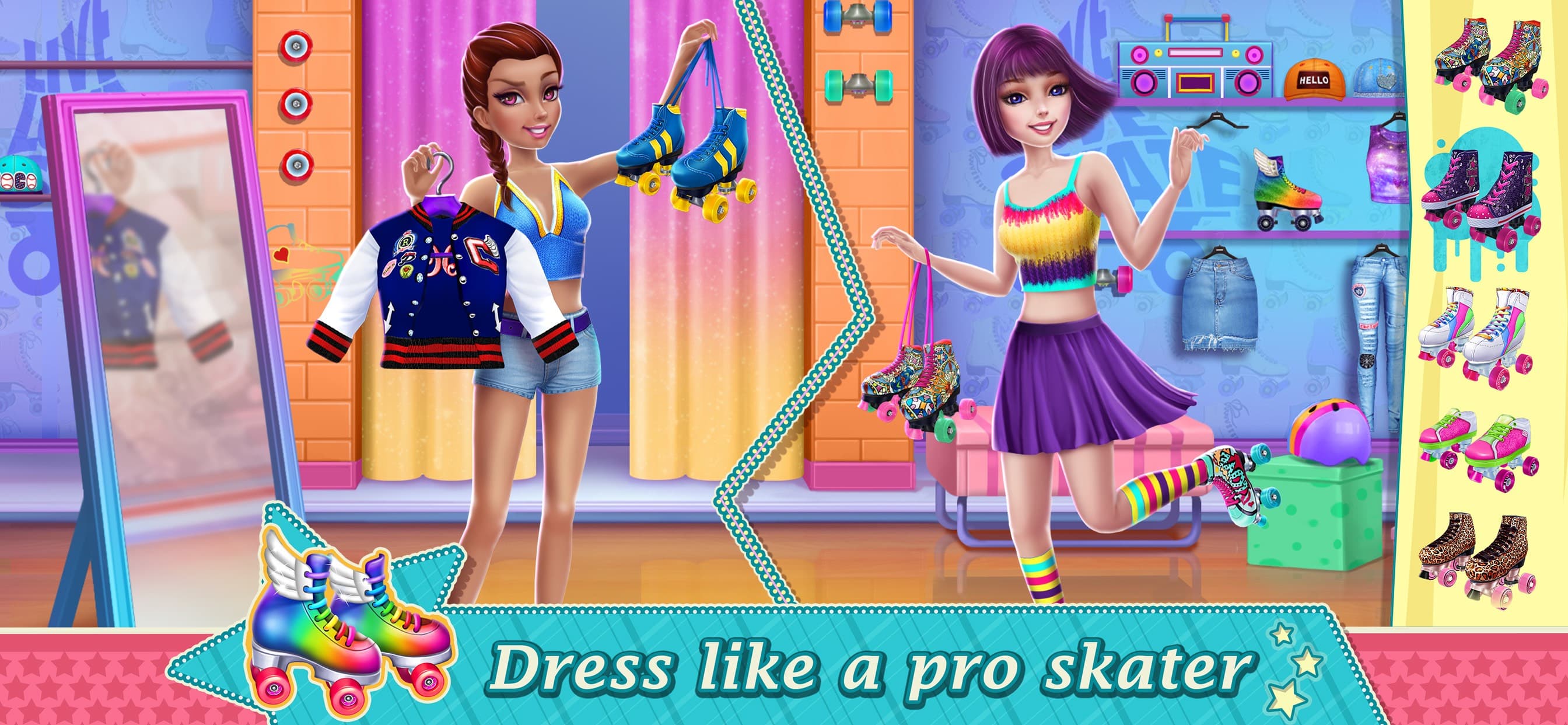 Roller Skating Girls screenshot 1 - screenshot
