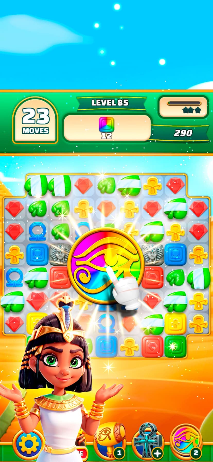 Gods & Gems: Egyptian Match 3 screenshot 2 - screenshot