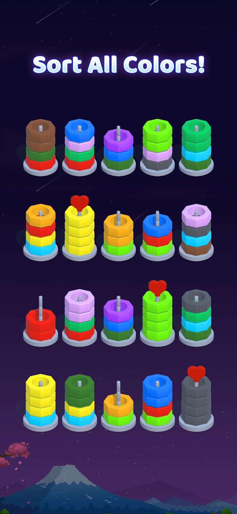 Hoop Sort - Color Ring Puzzle screenshot 2 - screenshot