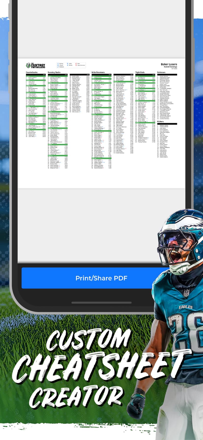 Fantasy Football Draft Kit UDK screenshot 4 - screenshot