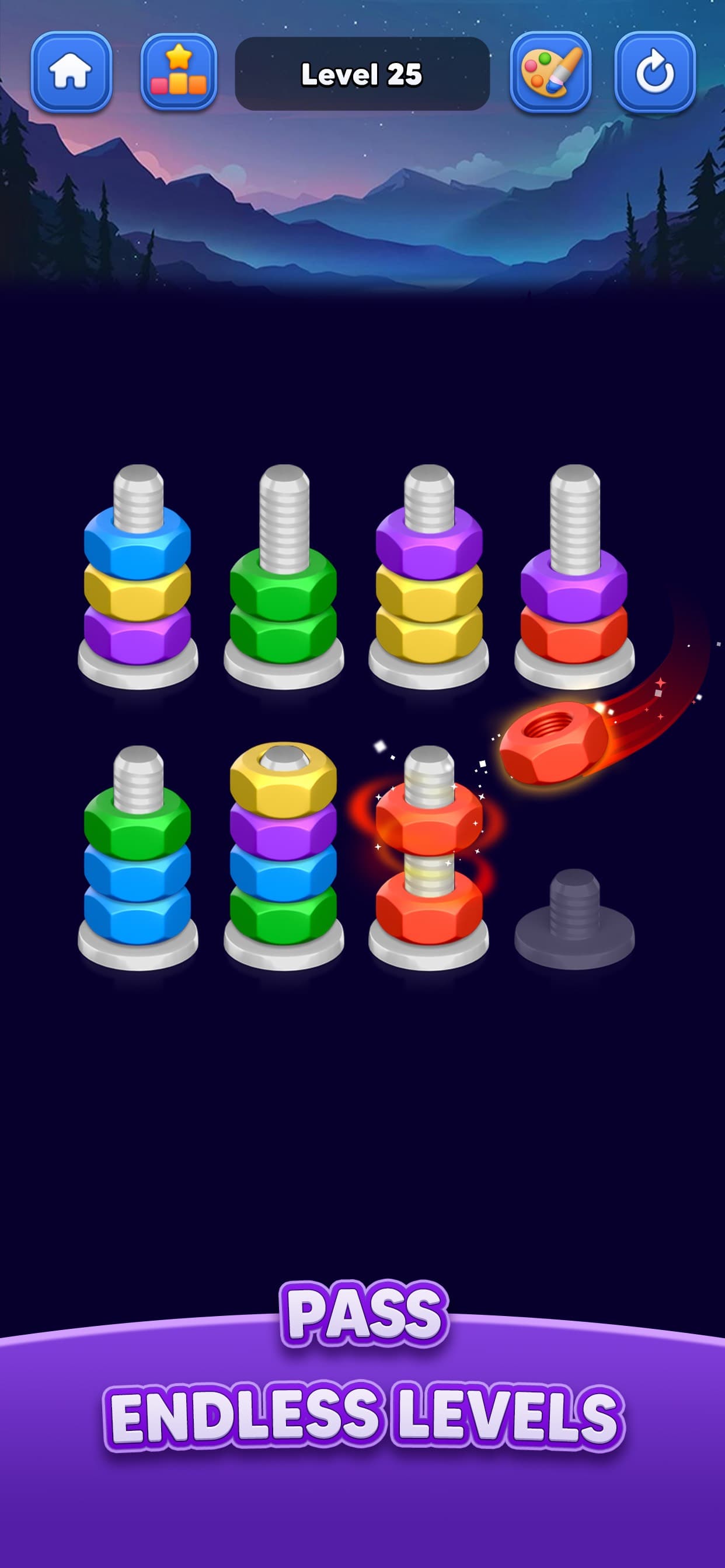 Nut Sort: Color Match Game screenshot 2 - screenshot