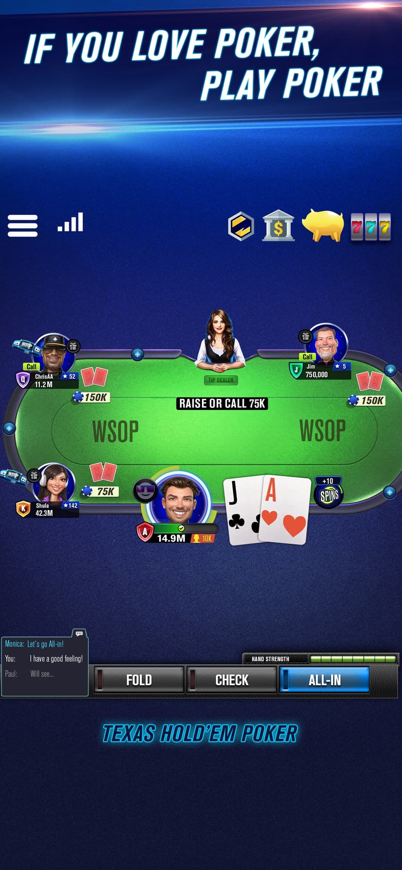 WSOP Poker: Texas Holdem Game screenshot 1 - screenshot