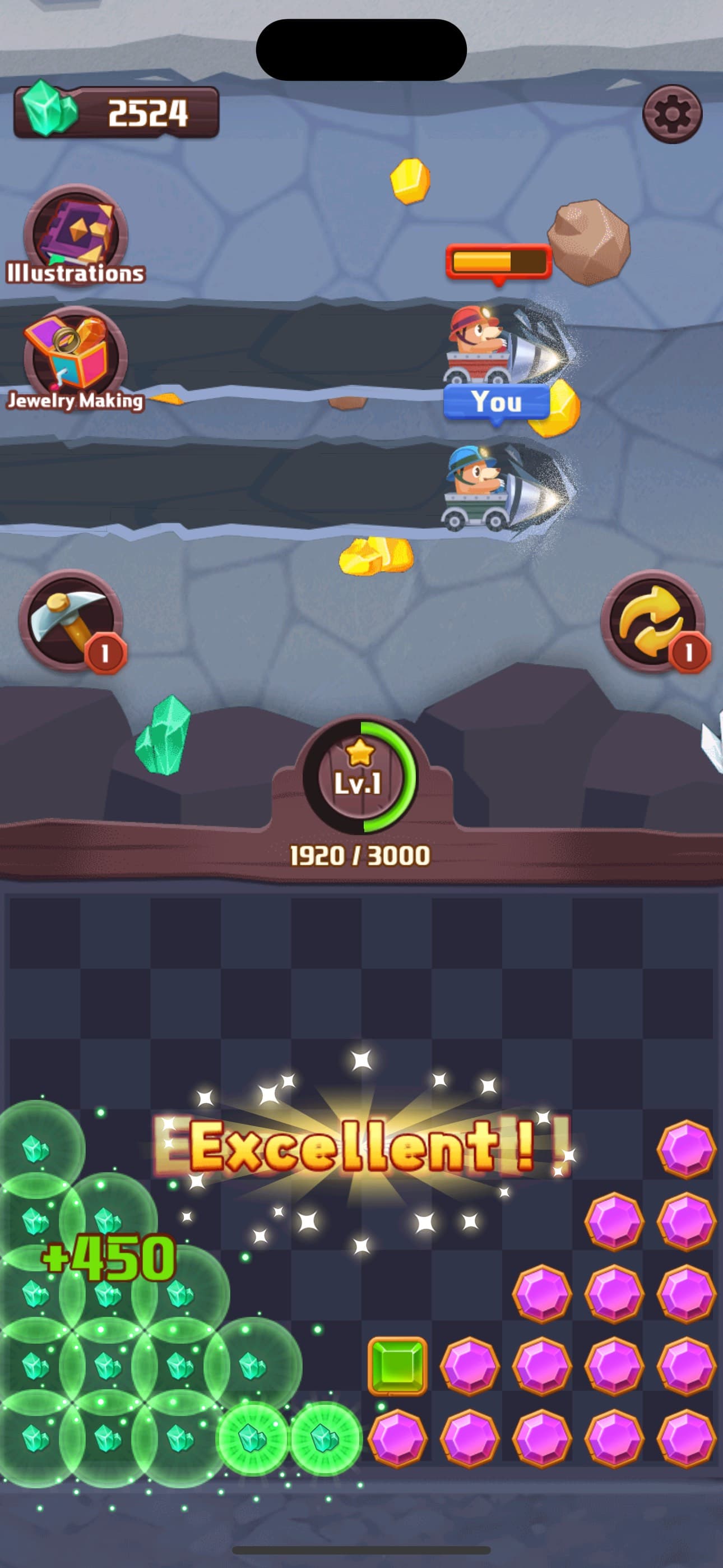 Gemstone Dig Adventure screenshot 1 - screenshot