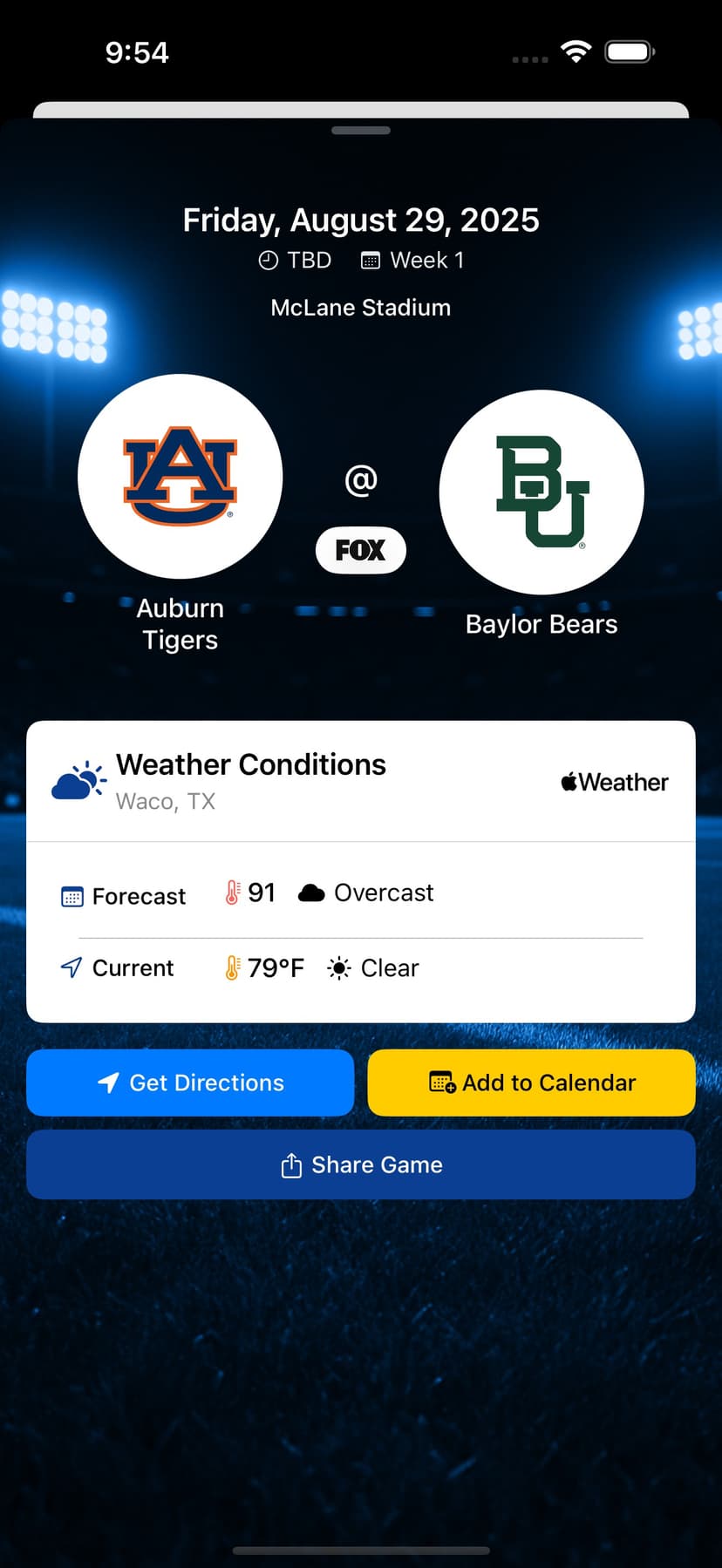 GameDay Live: College Football screenshot 5 - screenshot