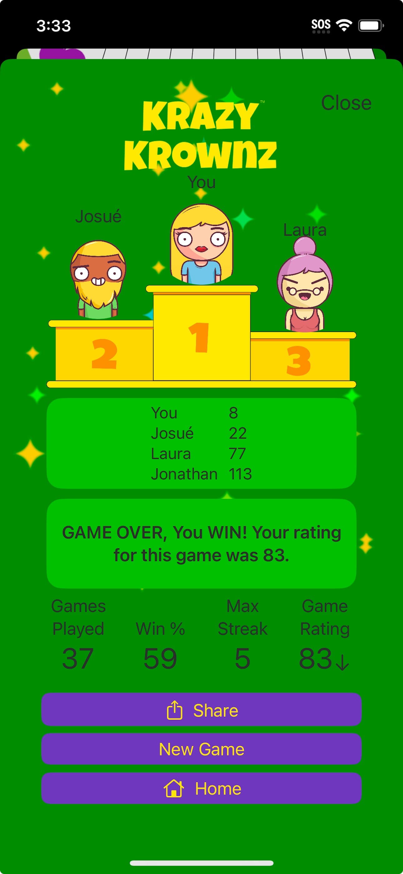 Krazy Krownz screenshot 2 - screenshot