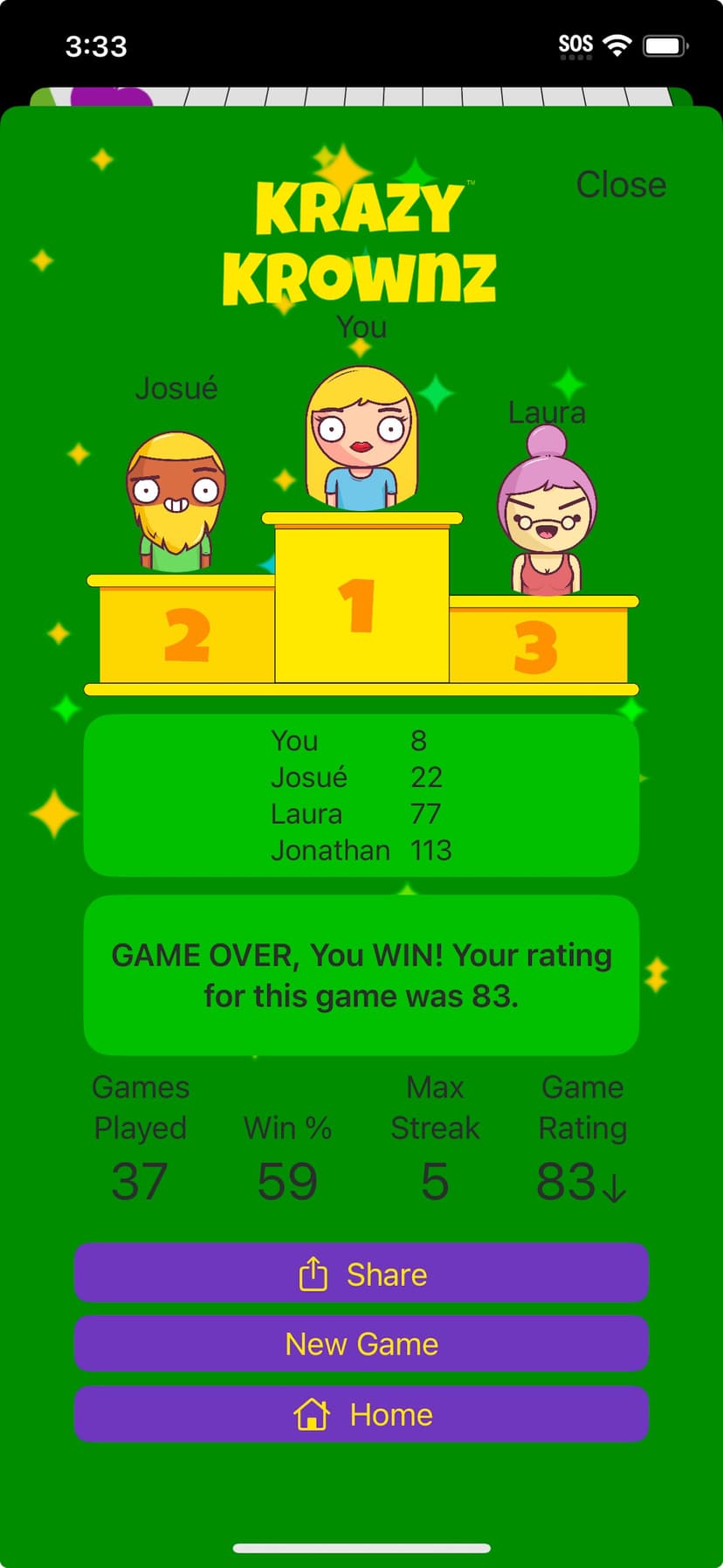 Krazy Krownz screenshot 2 - screenshot