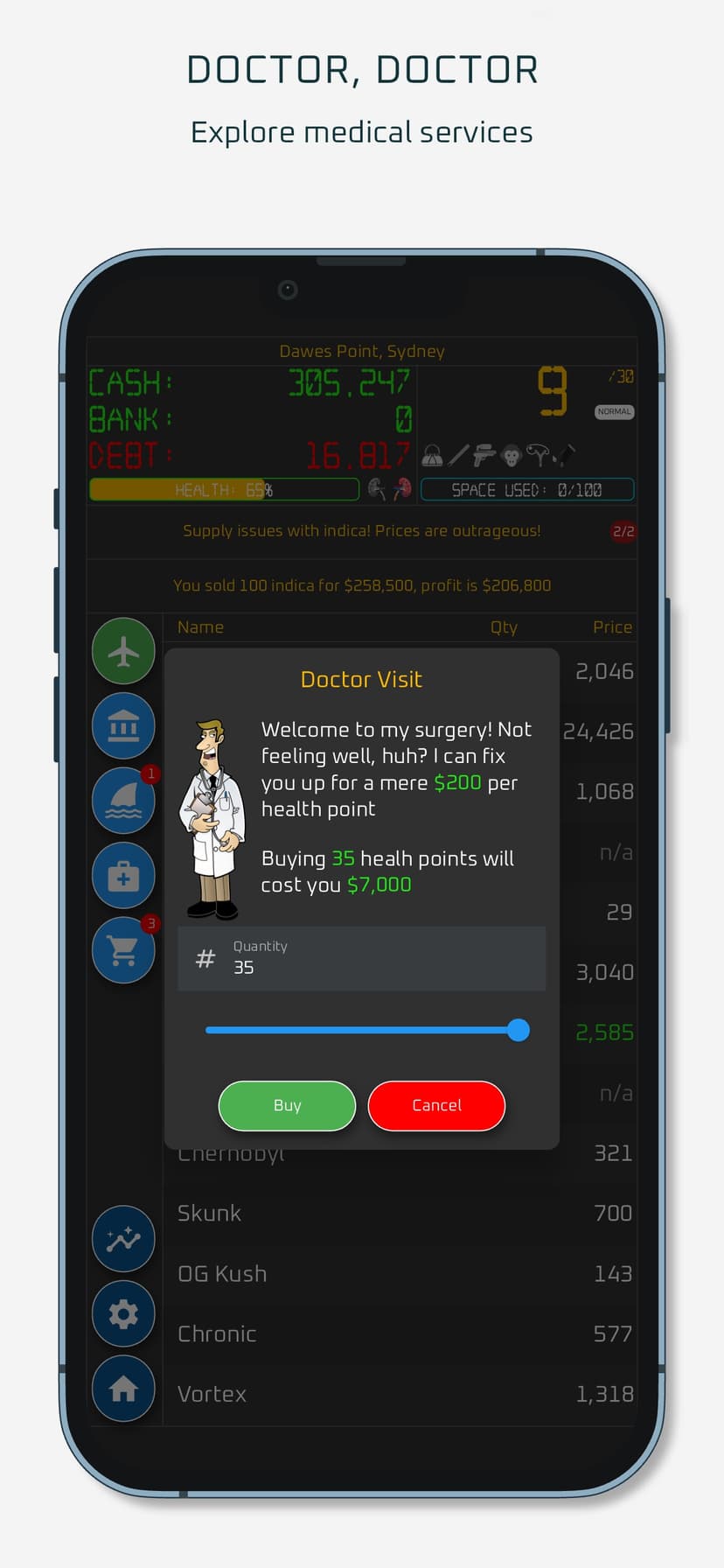 Dope Wars (Weed Edition) Lite screenshot 7 - screenshot