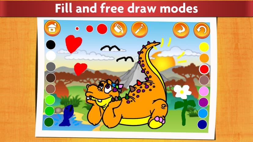 Dinosaurs - Kids Coloring book screenshot 1 - screenshot