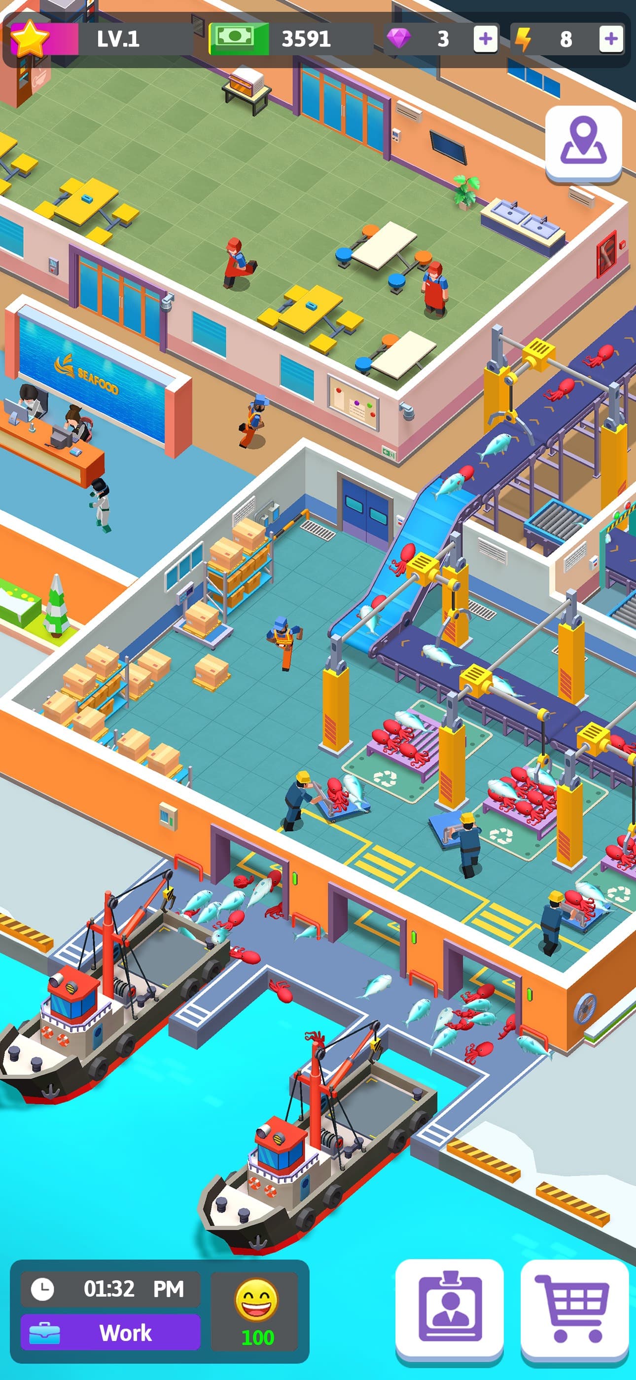 Idle Seafood Tycoon screenshot 1 - screenshot