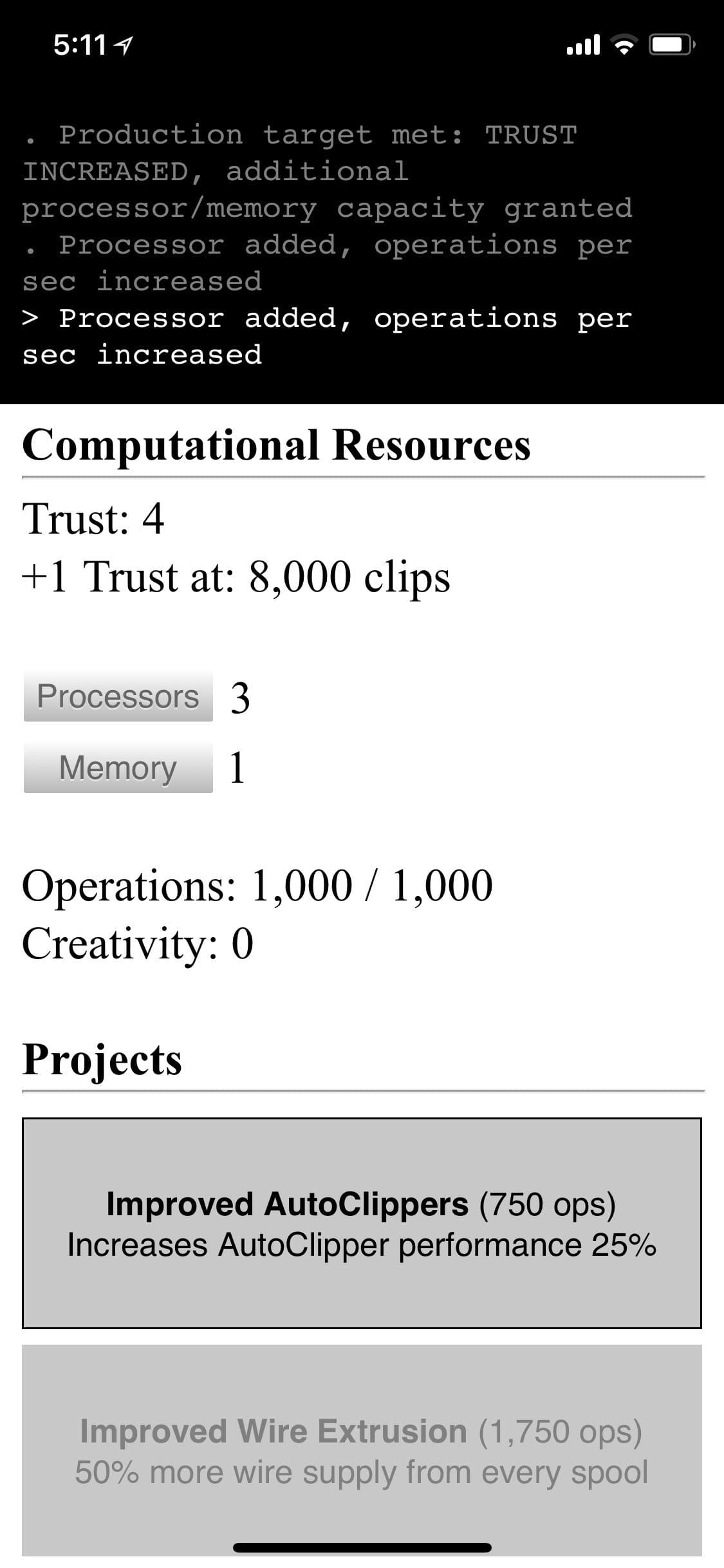Universal Paperclips™ screenshot 2 - screenshot