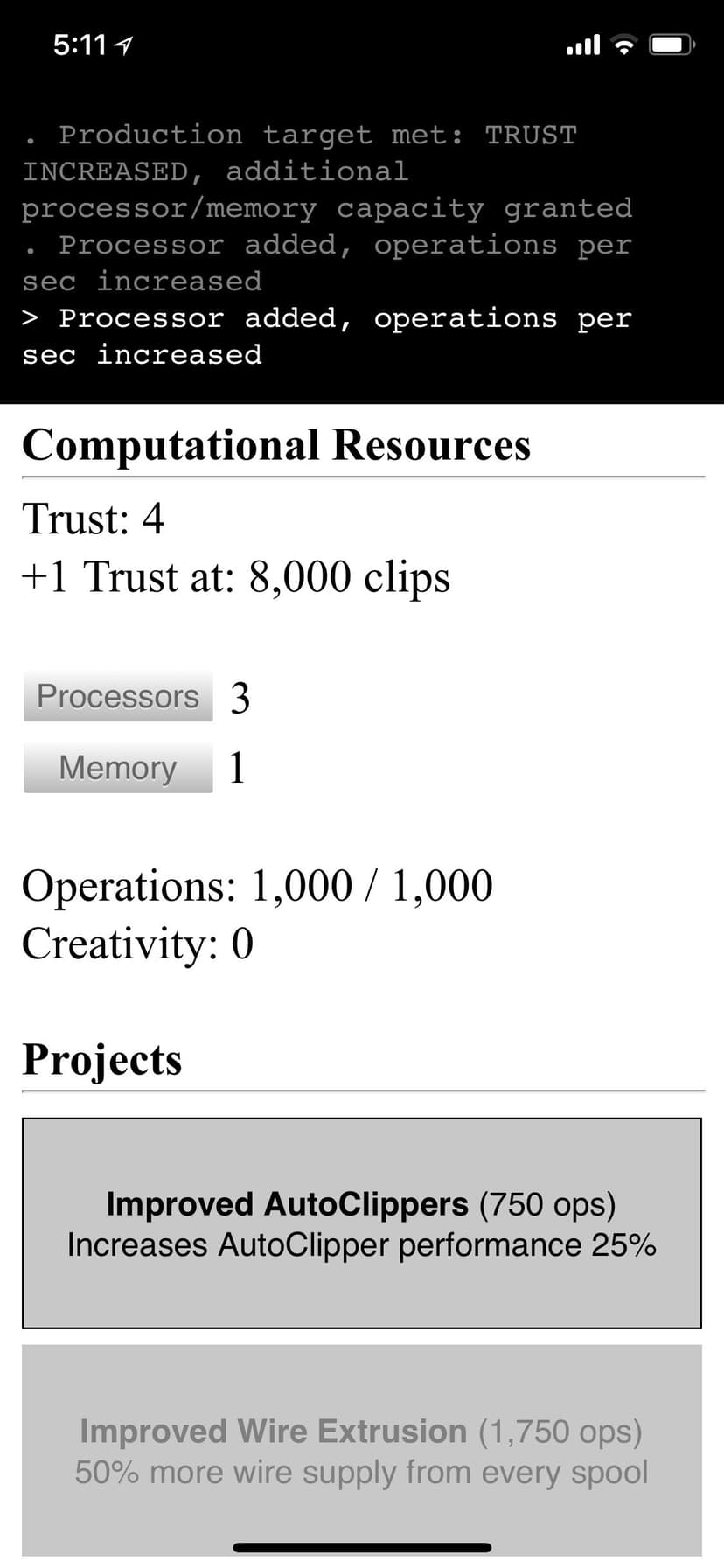 Universal Paperclips™ screenshot 2 - screenshot