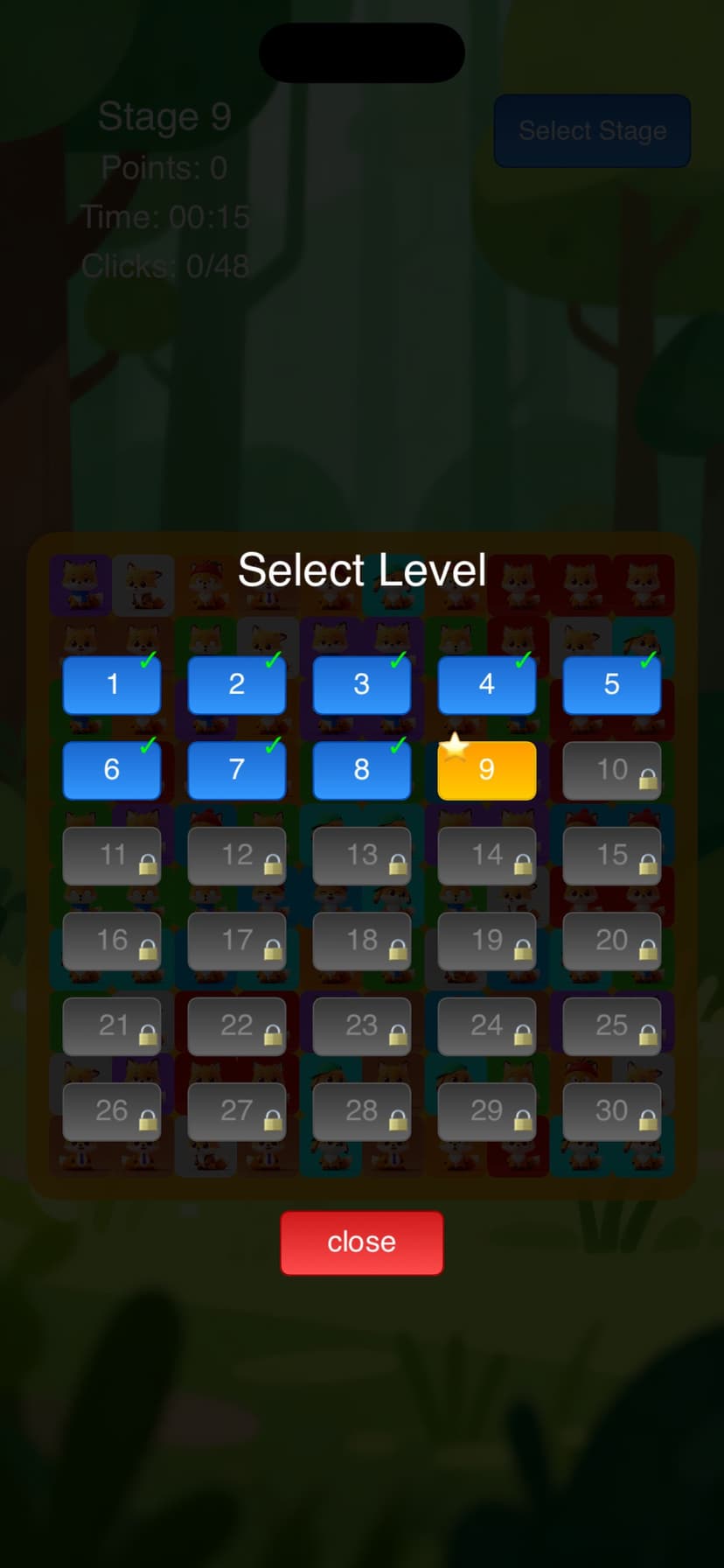 Kitsune Click: Puzzle Pounce screenshot 1 - screenshot