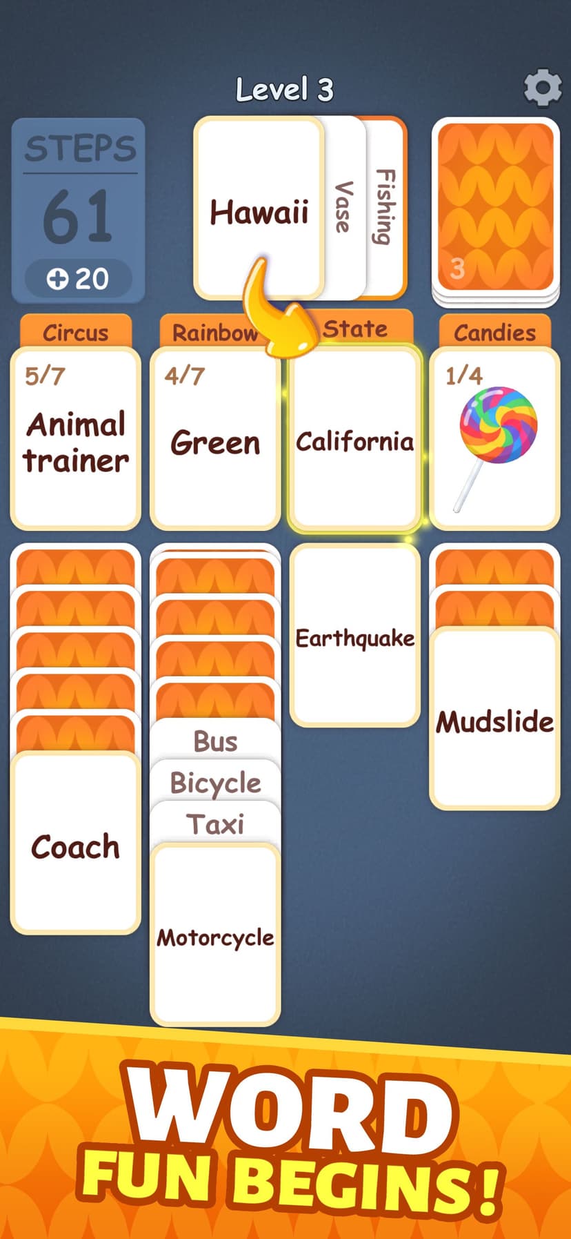 Associate Words - Solitaire screenshot 1 - screenshot