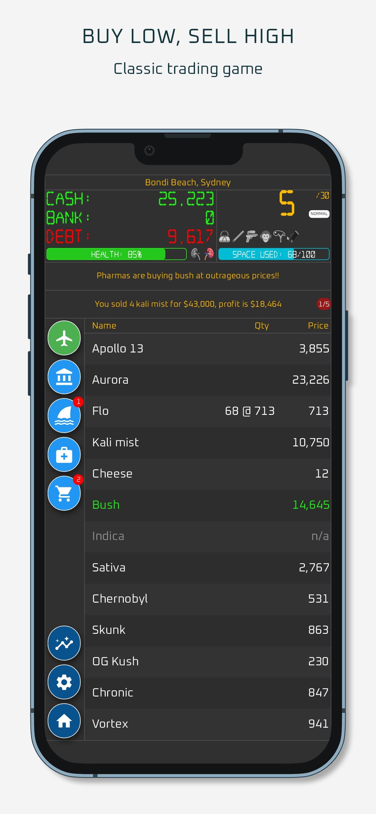 Dope Wars (Weed Edition) Lite screenshot 1 - screenshot