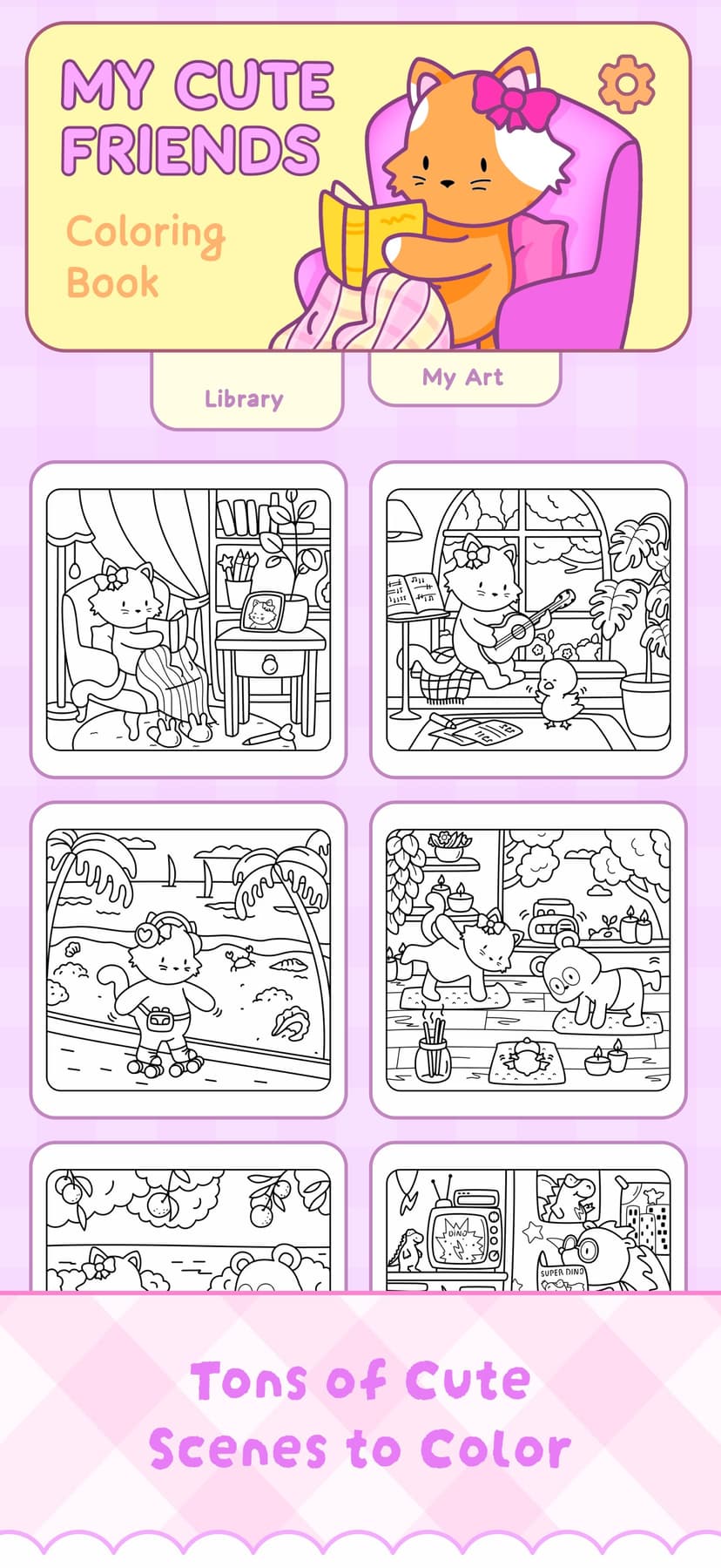 My Cute Friends: Coloring Book screenshot 2 - screenshot