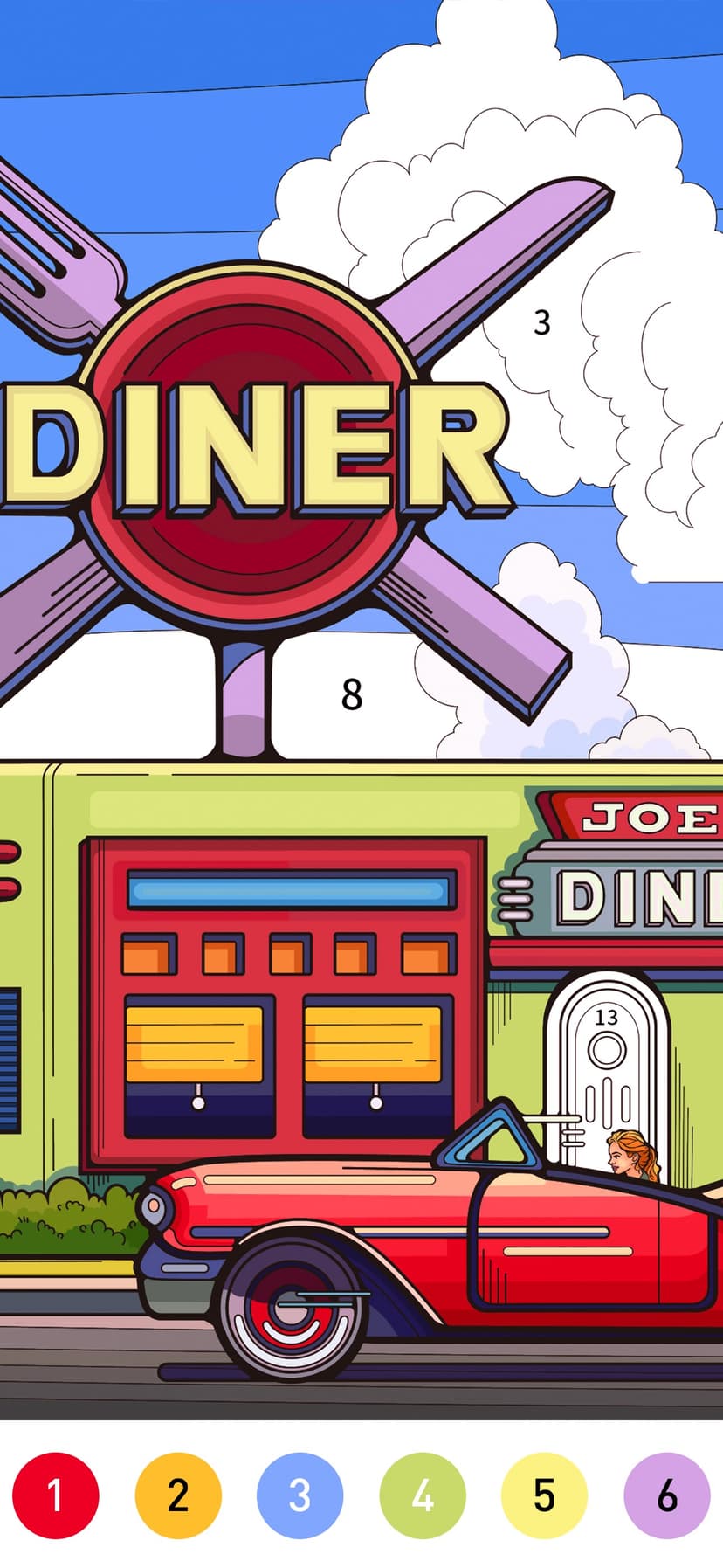 Nostalgia Color by number game screenshot 1 - screenshot