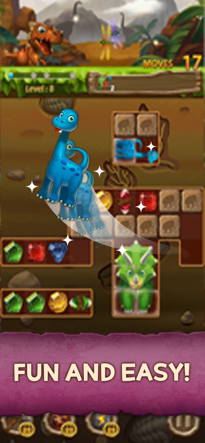 Jewels Dino Age screenshot 4 - screenshot
