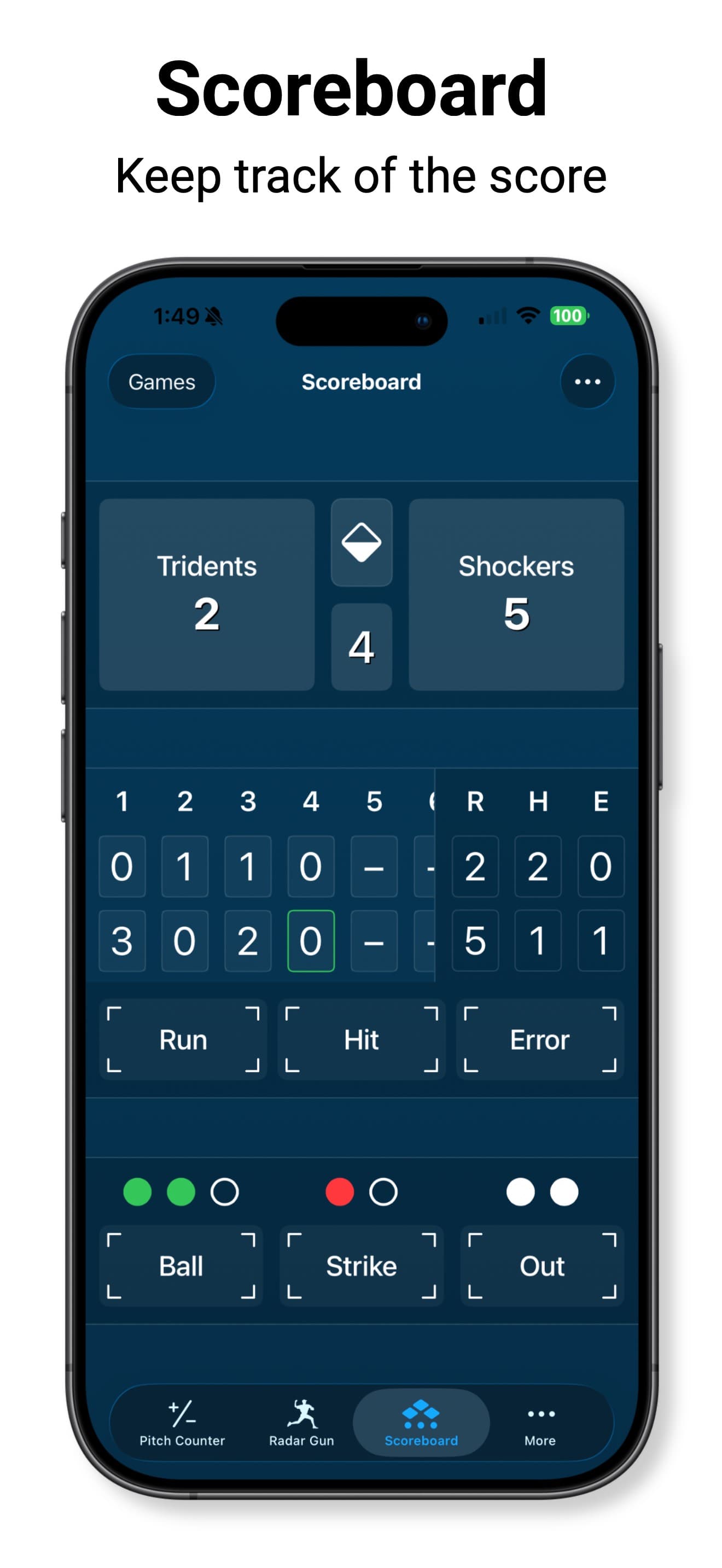 Pitch Counter & Radar Gun screenshot 3 - screenshot