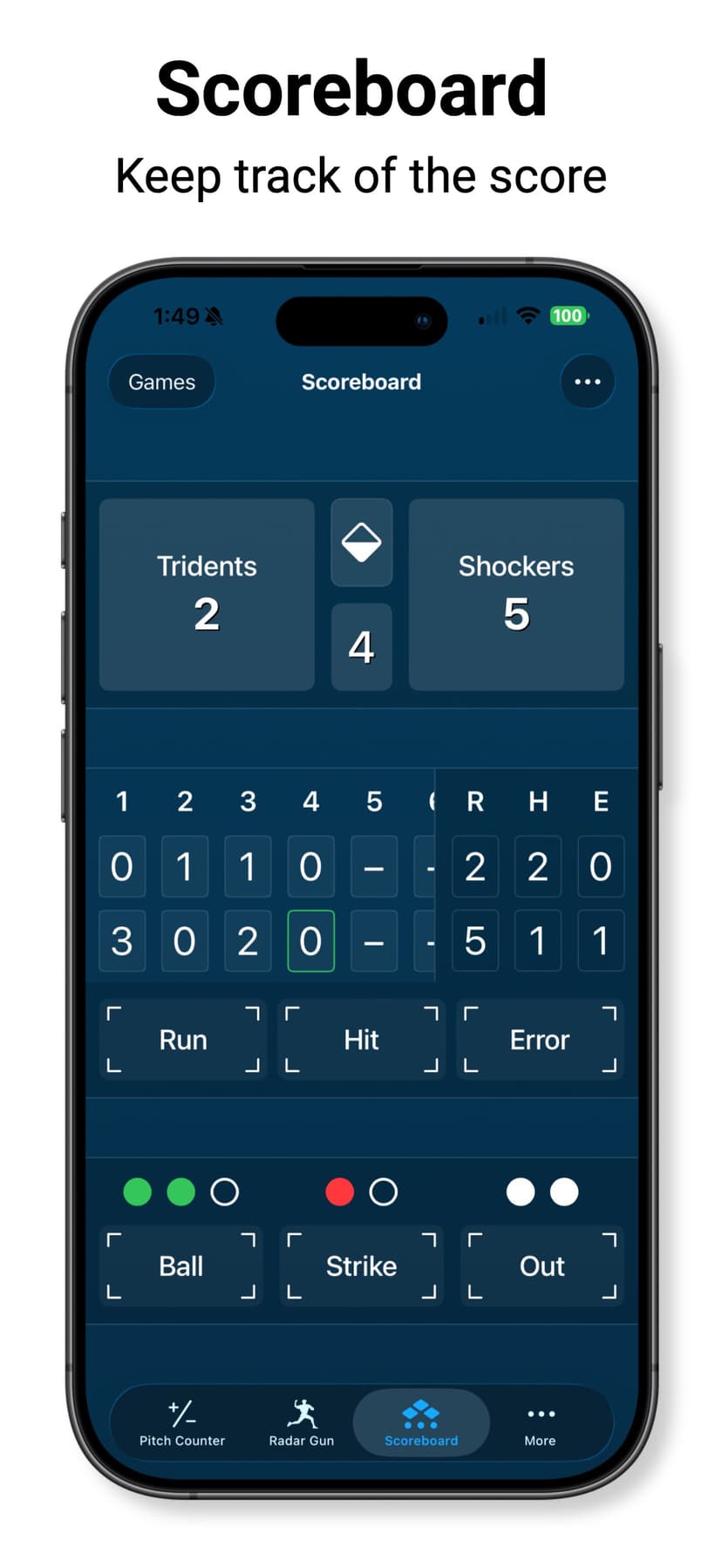 Pitch Counter & Radar Gun screenshot 3 - screenshot