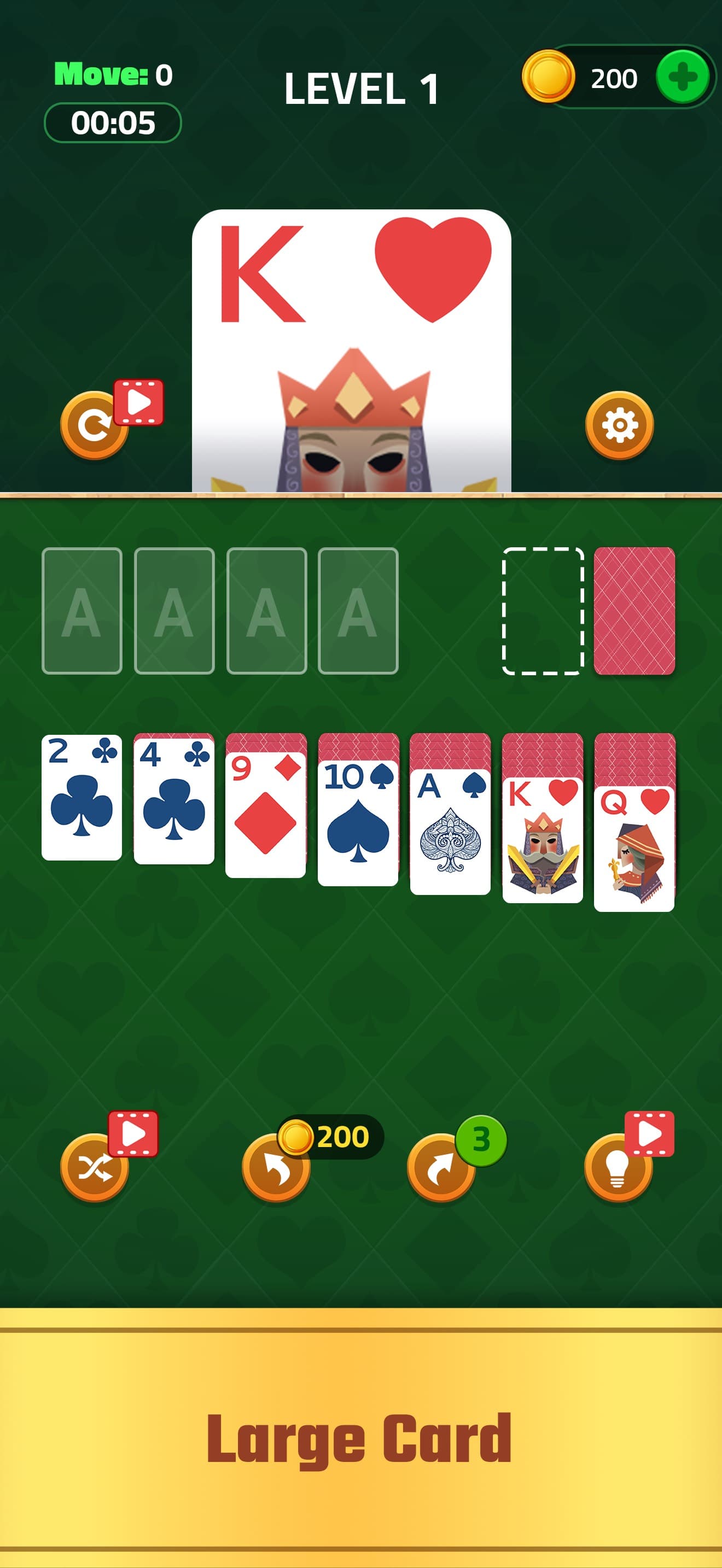 Big Card Solitaire screenshot 1 - screenshot