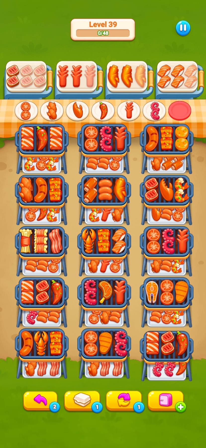 Skewer Sorting - Grill Sort screenshot 1 - screenshot