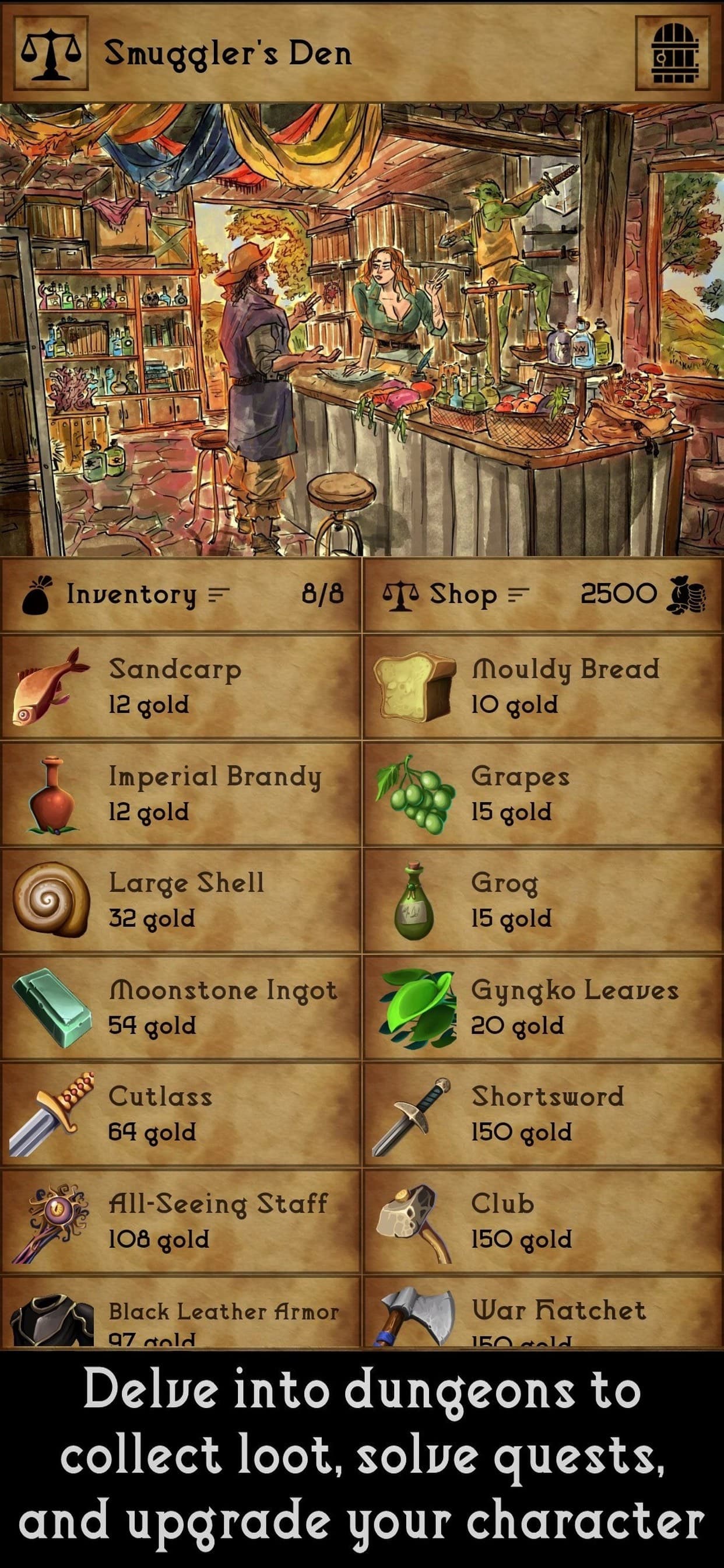 Grim Tides - Old School RPG screenshot 1 - screenshot